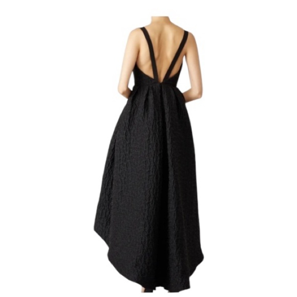 NWOT Cynthia Rowley Black High-Low Crinkle
Textured Jacquard Dress - Picture 2 of 7